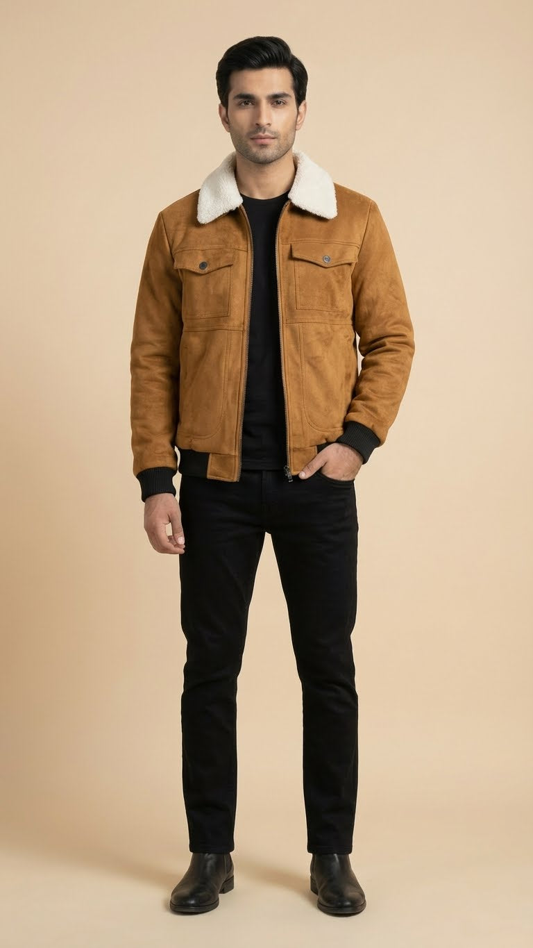 Sherpa Corduroy Jacket | Brown