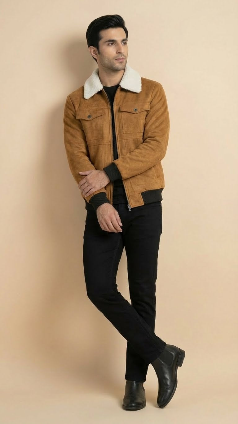 Sherpa Corduroy Jacket | Brown