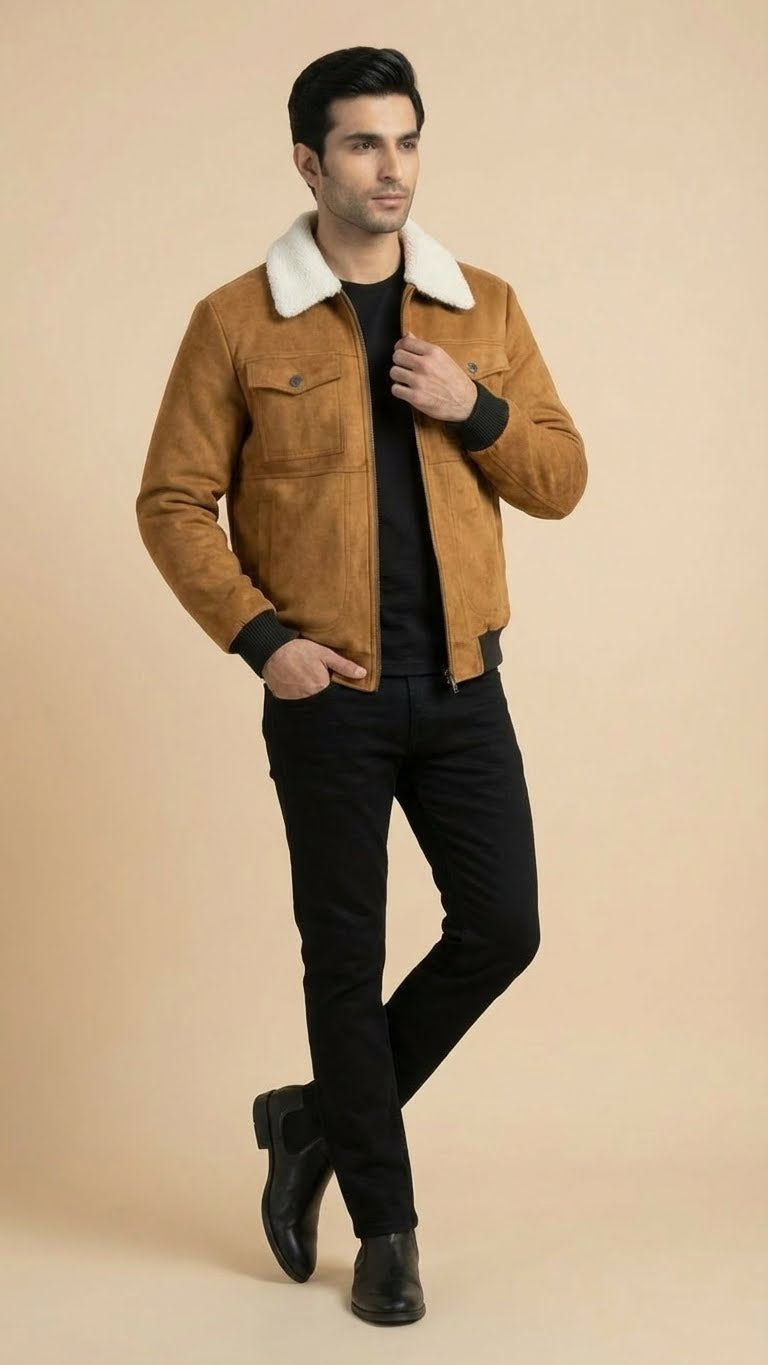 Sherpa Corduroy Jacket | Brown