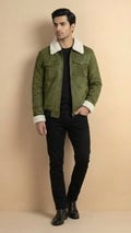 Sherpa Corduroy Jacket | Green