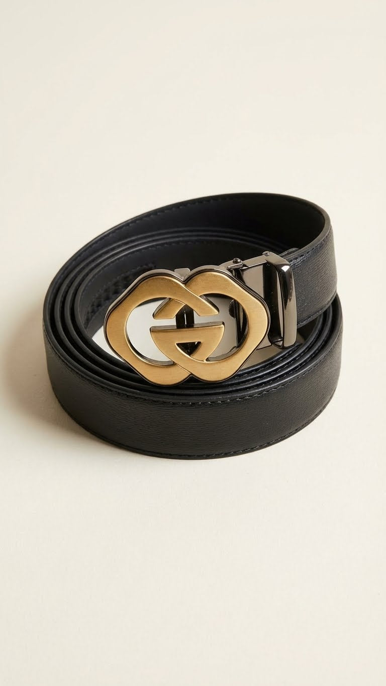 Smooth Premium Belt – Monogram Buckle Gold