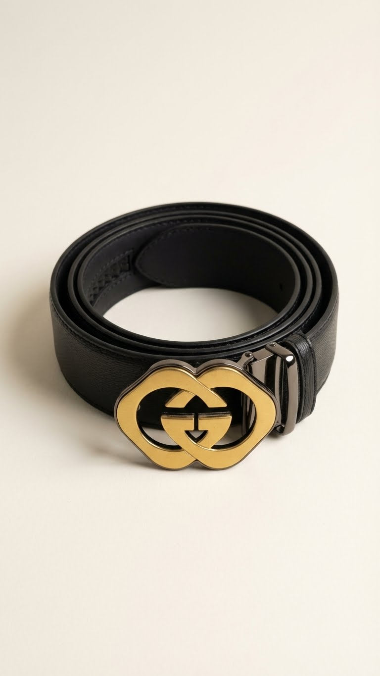 Smooth Premium Belt – Monogram Buckle Gold