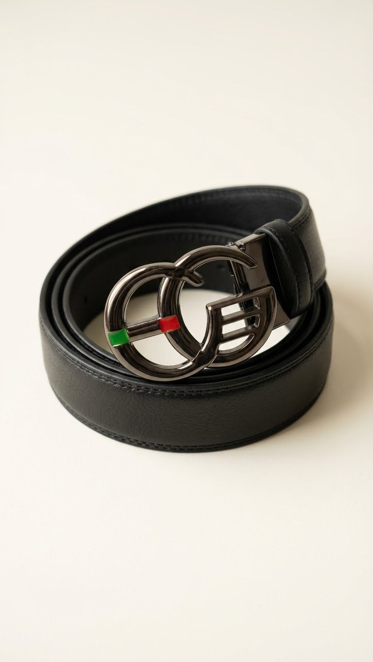 Smooth Premium Belt – Monogram Buckle Silver