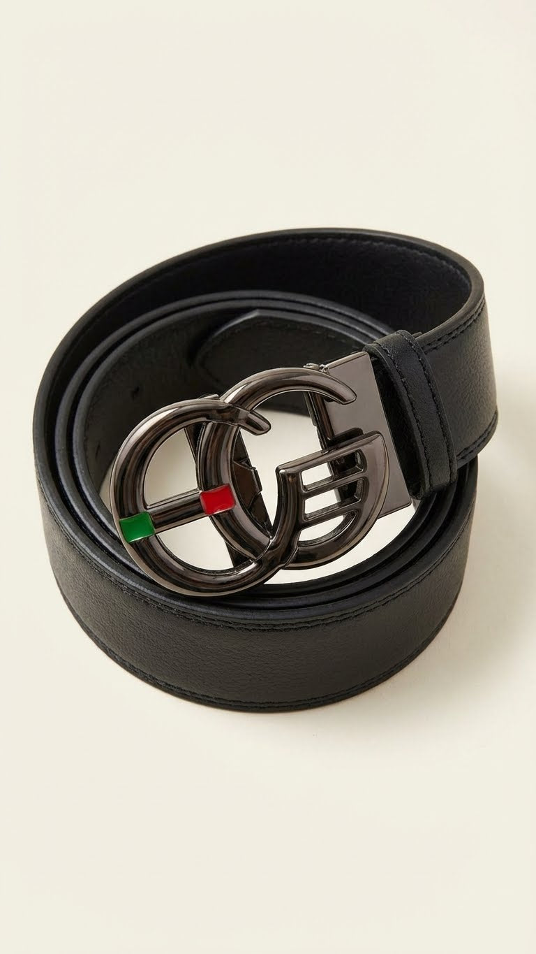 Smooth Premium Belt – Monogram Buckle Silver